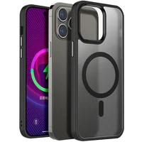 TPU+PC чехол Metal Buttons with MagSafe для Apple iPhone 14 Pro Max (6.7") Черный