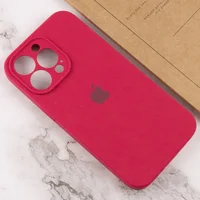 Чехол Silicone Case Full Camera Protective (AA) для Apple iPhone 14 Pro Max (6.7") Красный / Rose Red / PVH