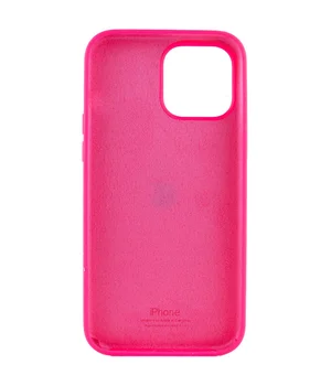 Чехол Silicone Case Full Protective (AA) для Apple iPhone 14 Pro Max (6.7") Розовый / Barbie pink