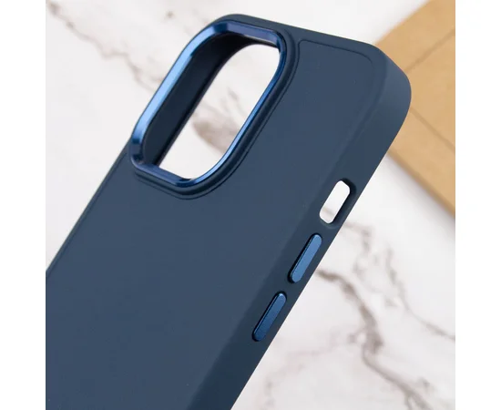 TPU чохол Bonbon Metal Style для Apple iPhone 14 Pro Max (6.7") Синій / Denim Blue