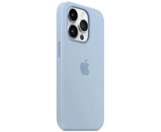 Чехол Silicone case (AAA) full with Magsafe для Apple iPhone 14 Pro Max (6.7") Голубой / Sky