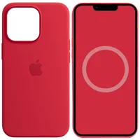 Чехол Silicone case (AAA) full with Magsafe and Animation для Apple iPhone 14 Pro Max (6.7") Красный / Red