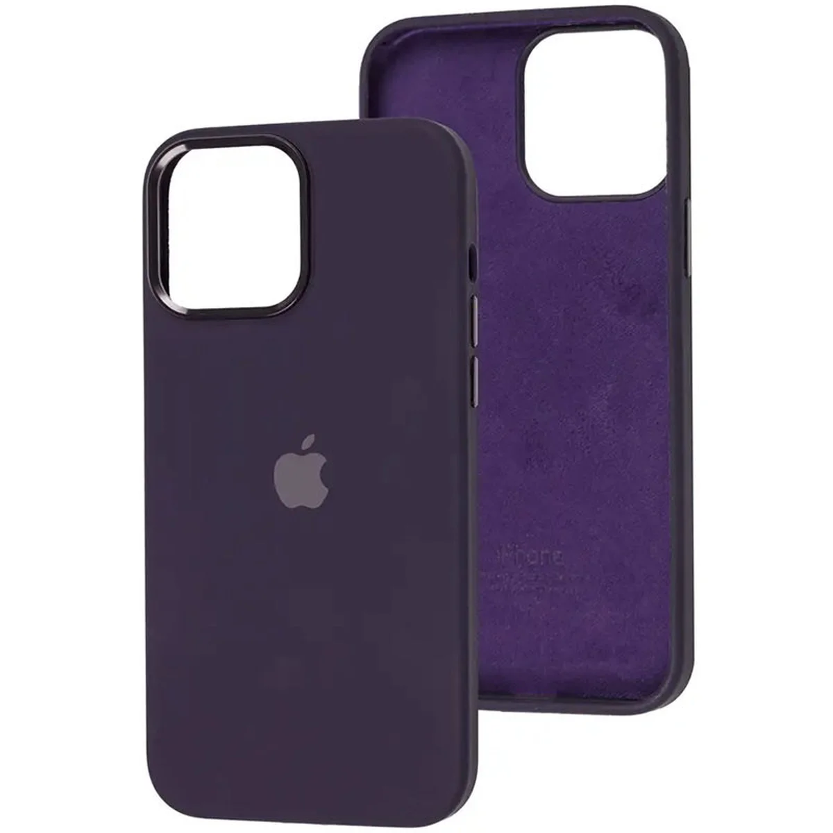 Чохол Silicone Case Metal Buttons (AA) для Apple iPhone 14 Pro Max (6.7") Фіолетовий / Elderberry