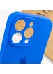 Чехол Silicone Case Full Camera Protective (AA) для Apple iPhone 14 Pro Max (6.7") Синий / Capri Blue / PVH