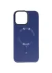 Кожаный чехол Bonbon Leather Metal Style with MagSafe для Apple iPhone 14 Pro Max (6.7") Синий / Navy blue