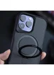 TPU+PC чохол Metal Buttons with MagSafe Carbon Ring для Apple iPhone 14 Pro Max (6.7") Чорний