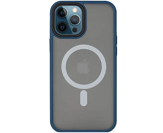 TPU+PC чохол Metal Buttons with MagSafe для Apple iPhone 14 Pro Max (6.7") Синій
