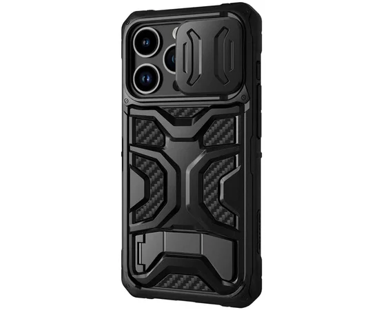 TPU+PC чохол Nillkin CamShield Adventurer Pro (шторка на камеру) для Apple iPhone 14 Pro Max (6.7") Armor Black