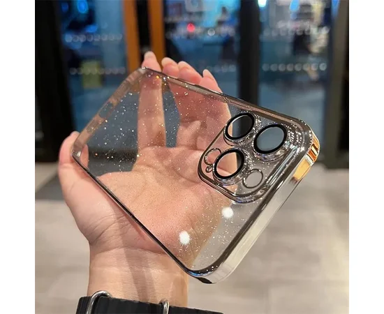 Чехол TPU+PC Glittershine для Apple iPhone 14 Pro Max (6.7") Silver