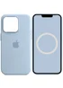 Чехол Silicone case (AAA) full with Magsafe and Animation для Apple iPhone 14 Pro Max (6.7") Голубой / Sky