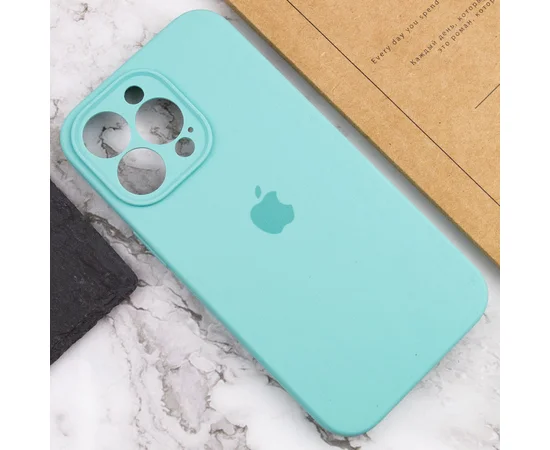 Чохол Silicone Case Full Camera Protective (AA) Apple iPhone 14 Pro Max (6.7") Бірюзовий / Marine Green