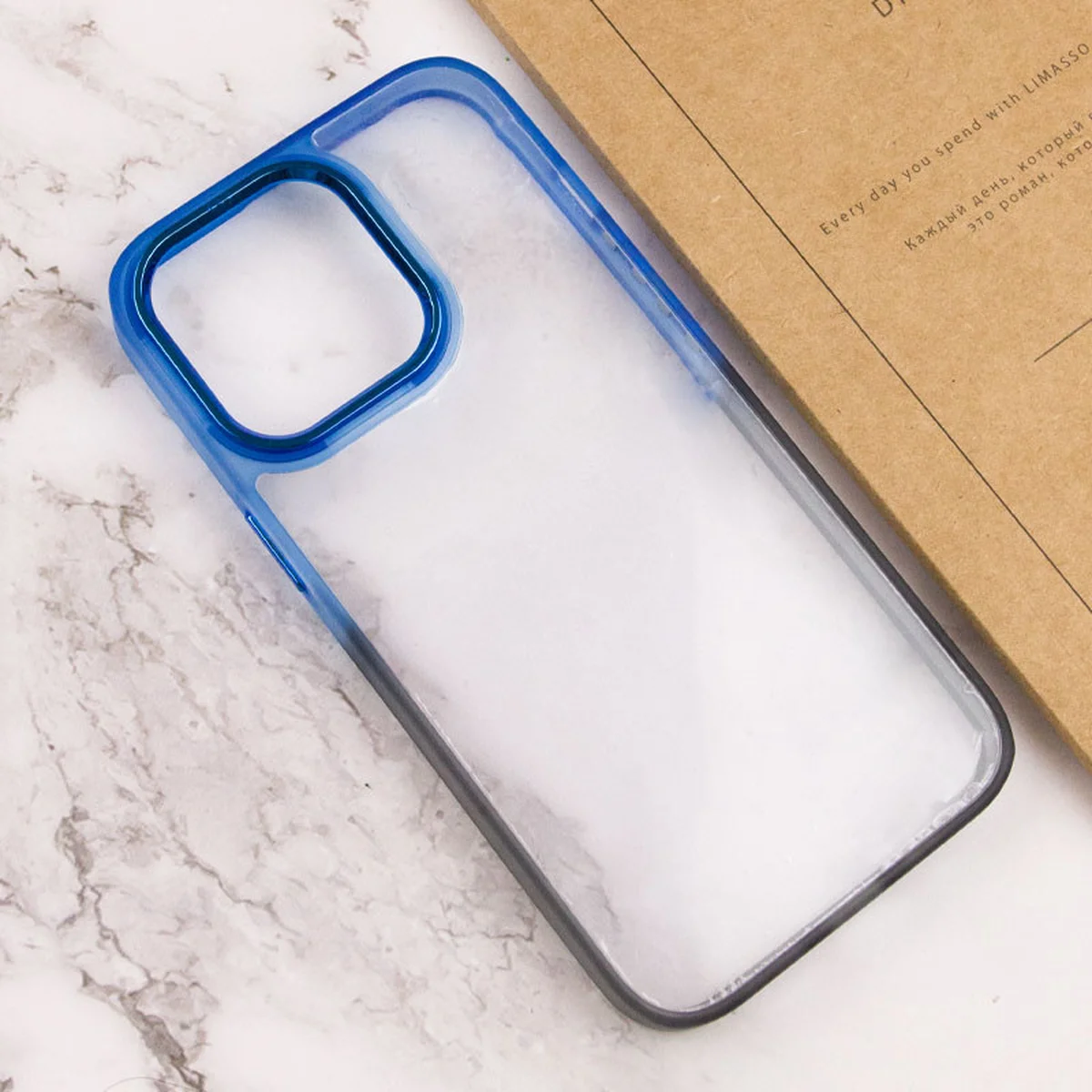 Чехол TPU+PC Fresh sip series для Apple iPhone 14 Pro Max (6.7") Черный / Синий