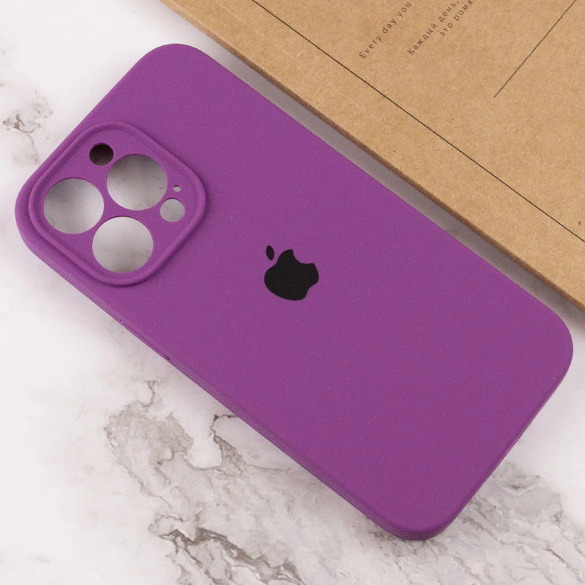 Чохол Silicone Case Full Camera Protective (AA) для Apple iPhone 14 Pro Max (6.7") Фіолетовий / Grape