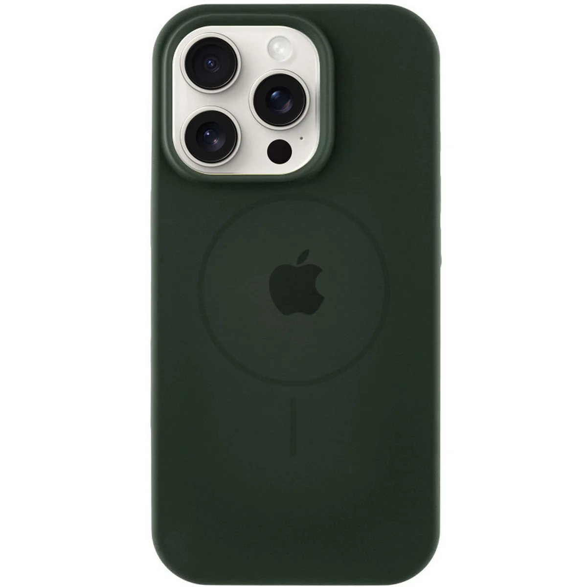 Чехол Silicone Case Full Protective (AA) with MagSafe для Apple iPhone 14 Pro Max (6.7") Зеленый / Dark Olive