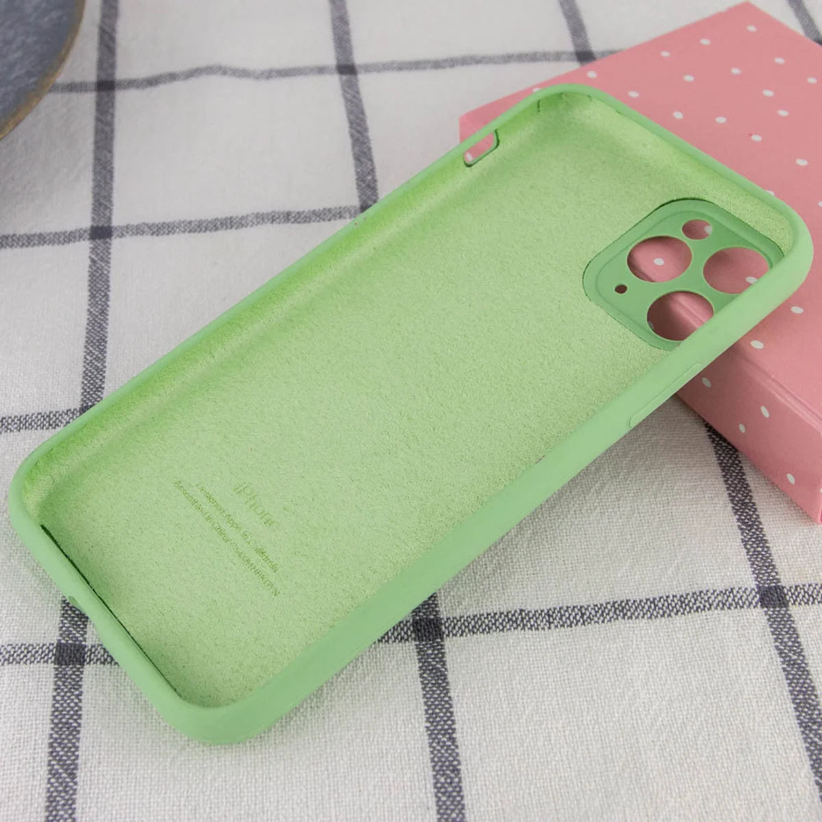 Чехол Silicone Case Full Camera Protective (AA) для Apple iPhone 14 Pro Max (6.7") Мятный / Mint