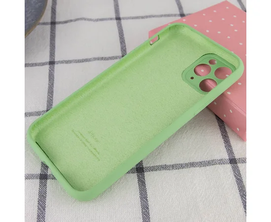 Чехол Silicone Case Full Camera Protective (AA) для Apple iPhone 14 Pro Max (6.7") Мятный / Mint