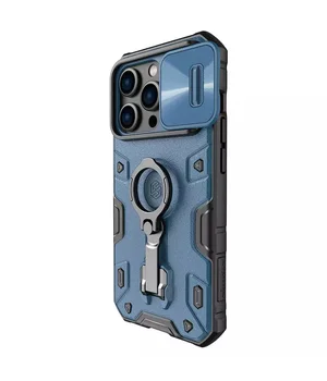 TPU+PC чохол Nillkin CamShield Armor Pro no logo (шторка на камеру) для Apple iPhone 14 Pro Max Синій