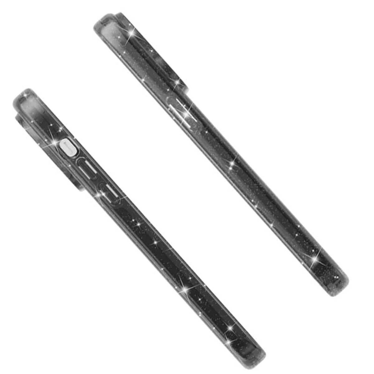 Чехол TPU Galaxy Sparkle (MagFit) для Apple iPhone 14 Pro Max (6.7") Black+Glitter