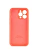 Чехол Silicone Case Full Camera Protective (AA) для Apple iPhone 14 Pro Max (6.7") Оранжевый / Pink citrus