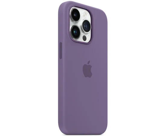 Чохол Silicone case (AAA) full with Magsafe для Apple iPhone 14 Pro Max (6.7") Фіолетовий / Iris