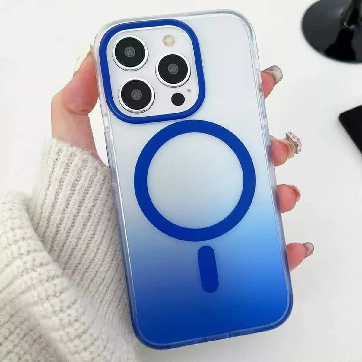 Чехол TPU+PC Phantom with MagSafe для Apple iPhone 14 Pro Max (6.7") Blue