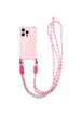 Чехол TPU CrossBody with straps для Apple iPhone 14 Pro Max (6.7") Pink