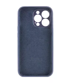 Чехол Silicone Case Full Camera Protective (AA) для Apple iPhone 14 Pro Max (6.7") Темно-синий / Midnight blue