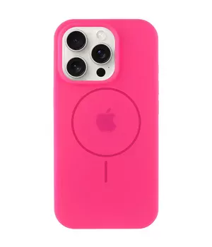 Чохол Silicone Case Full Protective (AA) with MagSafe Apple iPhone 14 Pro Max (6.7") Рожевий / Barbie pink