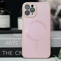 Чехол TPU+Glass Sapphire Midnight with MagSafe для Apple iPhone 14 Pro Max (6.7") Розовый / Pink Sand