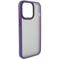 TPU+PC чехол Metal Buttons для Apple iPhone 14 Pro Max (6.7") Темно-фиолетовый
