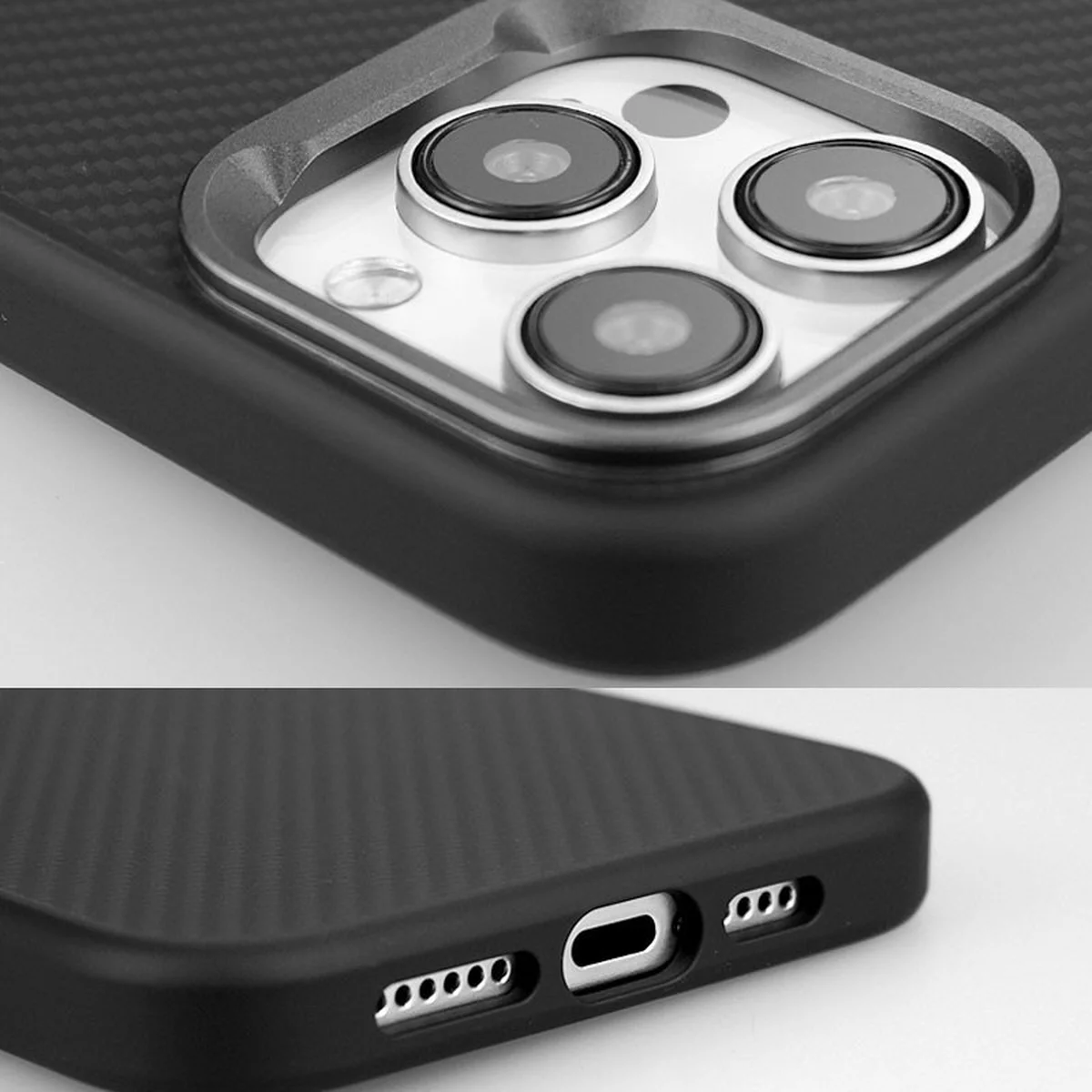 Чехол TPU+PC Carbon with MagSafe для Apple iPhone 14 Pro Max (6.7") Black