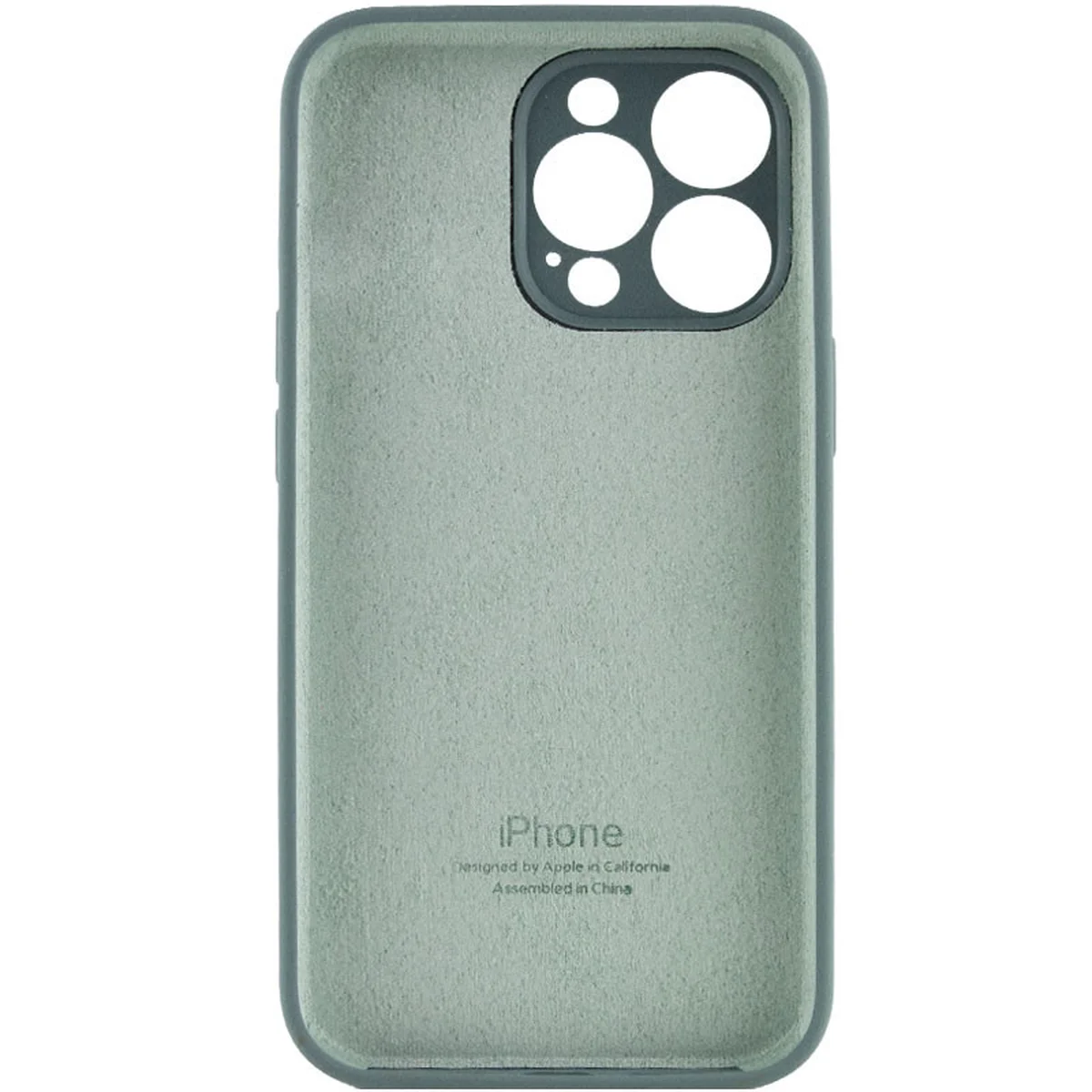 Чехол Silicone Case Full Camera Protective (AA) для Apple iPhone 14 Pro Max (6.7") Зеленый / Pine green