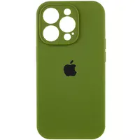 Чохол Silicone Case Full Camera Protective (AA) для Apple iPhone 14 Pro Max (6.7") Зелений / Dark Olive / PVH