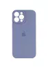 Чехол Silicone Case Full Camera Protective (AA) для Apple iPhone 14 Pro Max (6.7") Серый / Lavender Gray