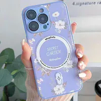 TPU+PC чохол Secret Garden with MagSafe для Apple iPhone 14 Pro Max (6.7") Lilac