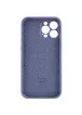 Чехол Silicone Case Full Camera Protective (AA) для Apple iPhone 14 Pro Max (6.7") Серый / Lavender Gray