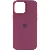 Чехол Silicone Case Full Protective (AA) для Apple iPhone 14 Pro Max (6.7") Бордовый / Plum