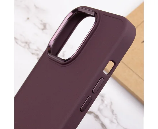 TPU чехол Bonbon Metal Style для Apple iPhone 14 Pro Max (6.7") Бордовый / Plum