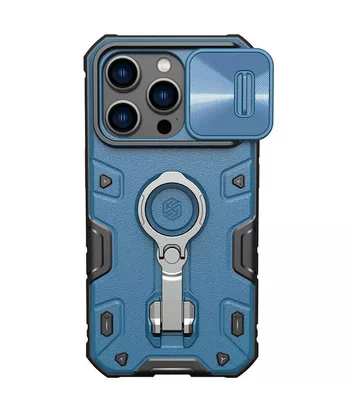 TPU+PC чохол Nillkin CamShield Armor Pro no logo (шторка на камеру) для Apple iPhone 14 Pro Max Синій