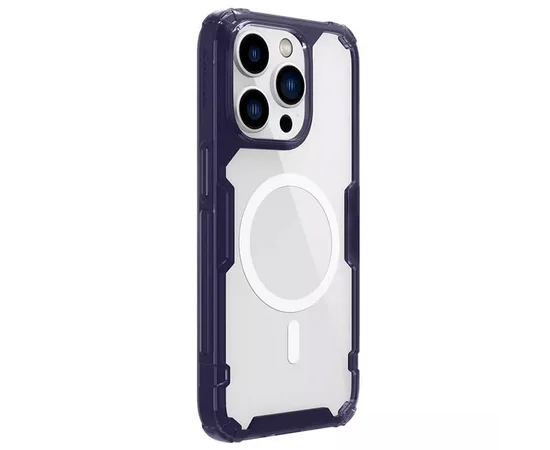TPU чехол Nillkin Nature Pro Magnetic для Apple iPhone 14 Pro Max (6.7") Темно-фиолетовый (прозрачный)