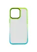 Чехол TPU+PC Fresh sip series для Apple iPhone 14 Pro Max (6.7") Бирюзовый / Лимонный