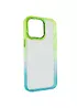 Чехол TPU+PC Fresh sip series для Apple iPhone 14 Pro Max (6.7") Бирюзовый / Лимонный