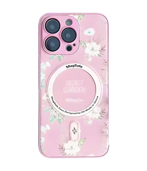 TPU+PC чехол Secret Garden with MagSafe для Apple iPhone 14 Pro Max (6.7") Pink