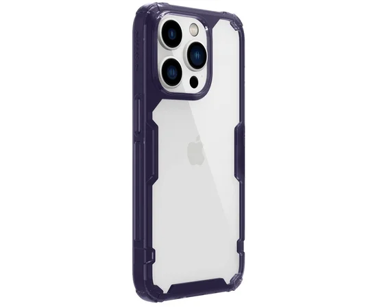 TPU чохол Nillkin Nature Pro Series для Apple iPhone 14 Pro Max (6.7") Темно-фіолетовий (прозорий)