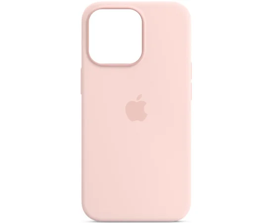 Чохол Silicone case (AAA) full with Magsafe and Animation для Apple iPhone 14 Pro Max (6.7") Рожевий / Chalk Pink