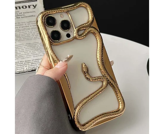 TPU чехол Snake для Apple iPhone 14 Pro Max (6.7") Gold