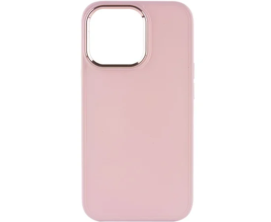 TPU чохол Bonbon Metal Style для Apple iPhone 14 Pro Max (6.7") Рожевий / Light pink