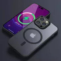 TPU+PC чехол Metal Buttons with MagSafe Colorful для Apple iPhone 14 Pro Max (6.7") Черный