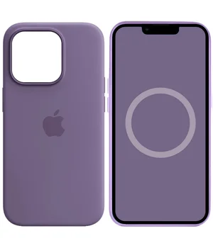 Чехол Silicone case (AAA) full with Magsafe and Animation для Apple iPhone 14 Pro Max (6.7") Фиолетовый / Iris