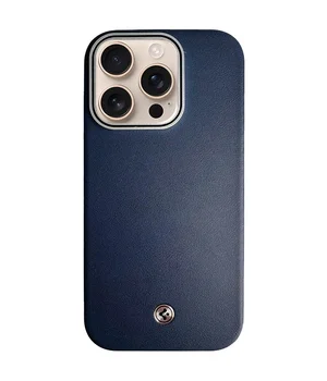 Чехол PC+Leather SGP with MagSafe для Apple iPhone 14 Pro Max (6.7") Blue